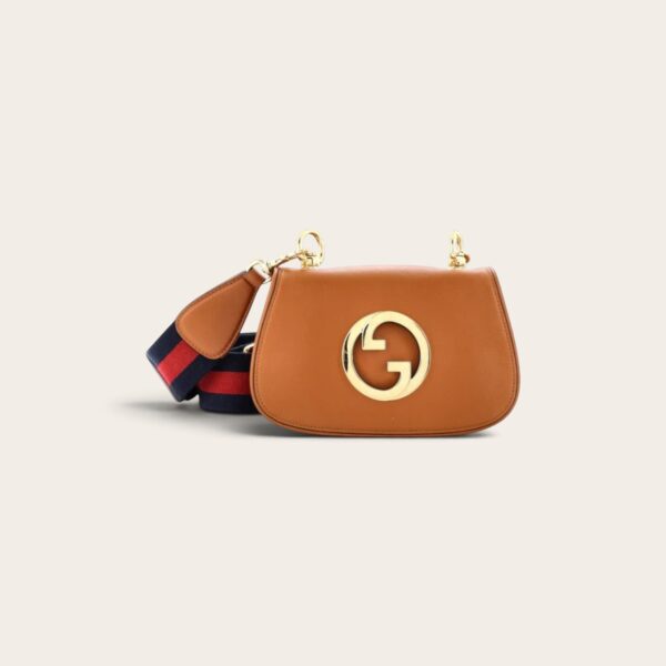 Gucci Blondie Small Web Stripe Leather Shoulder Bag