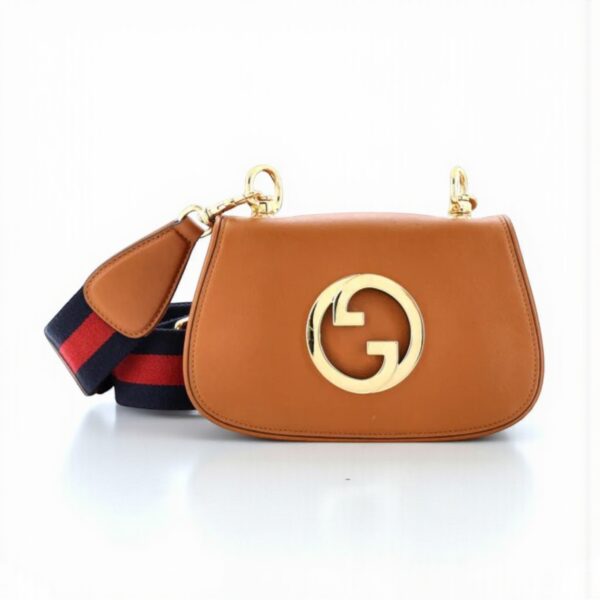 Gucci Blondie Small Web Stripe Leather Shoulder Bag