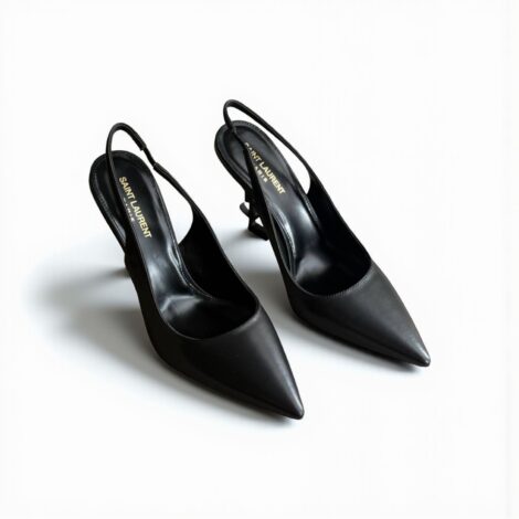 YSL Opyum Slingback Pumps All Black