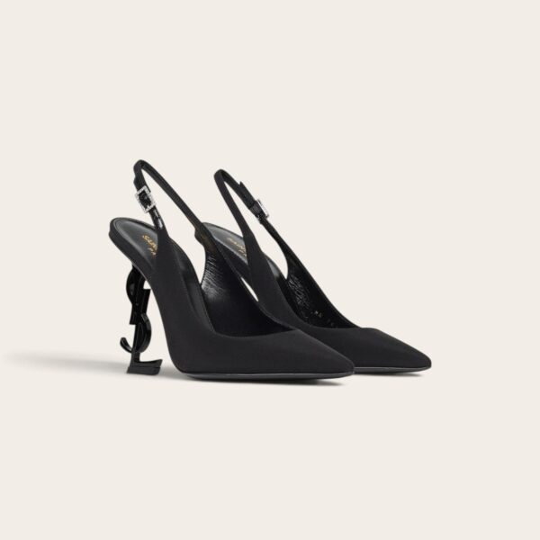 YSL Opyum Slingback Pumps All Black