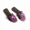 Hermes Oran Sandal Crocodile - Purple