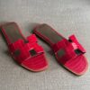 Hermes Oran Sandal Crocodile - Rose Magenta - Image 3
