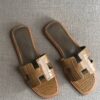 Hermes Oran Sandal Crocodile - Brown - Image 2