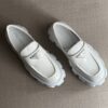 Prada Brushed Leather Monolith Loafers - Image 2