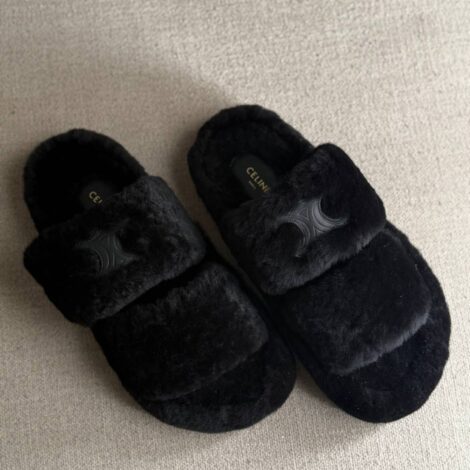 Celine Fur Slides Shearlings