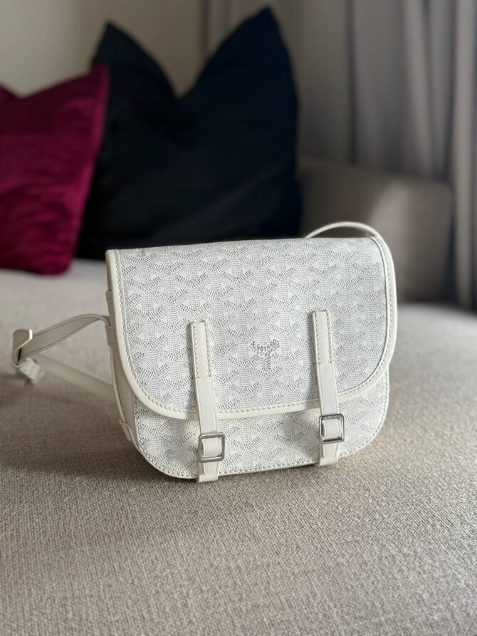 Goyard Belvedere PM Messenger Bag – White