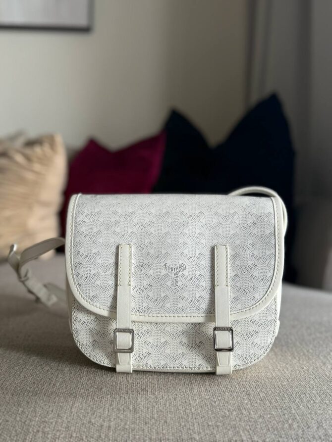 Goyard Belvedere PM Messenger Bag – White
