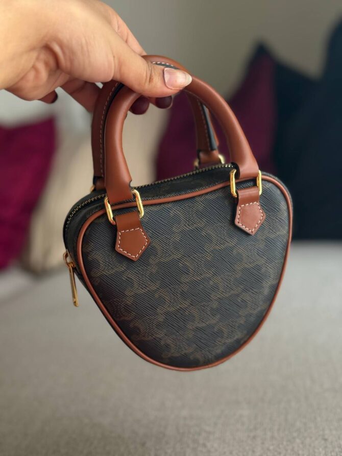 Celine Triomphe Canvas Heart Bag