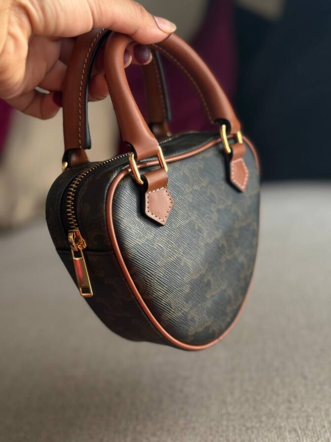 Celine Triomphe Canvas Heart Bag