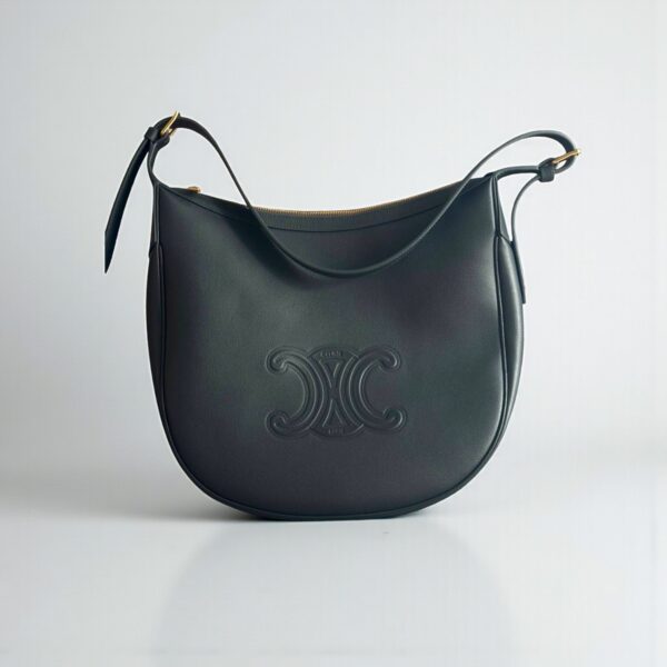 Celine Small Heloise Bag Cuir Triomphe in Navy Blue Supple Calfskin