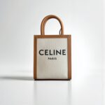 Celine Mini Vertical Cabas in Triomphe Canvas