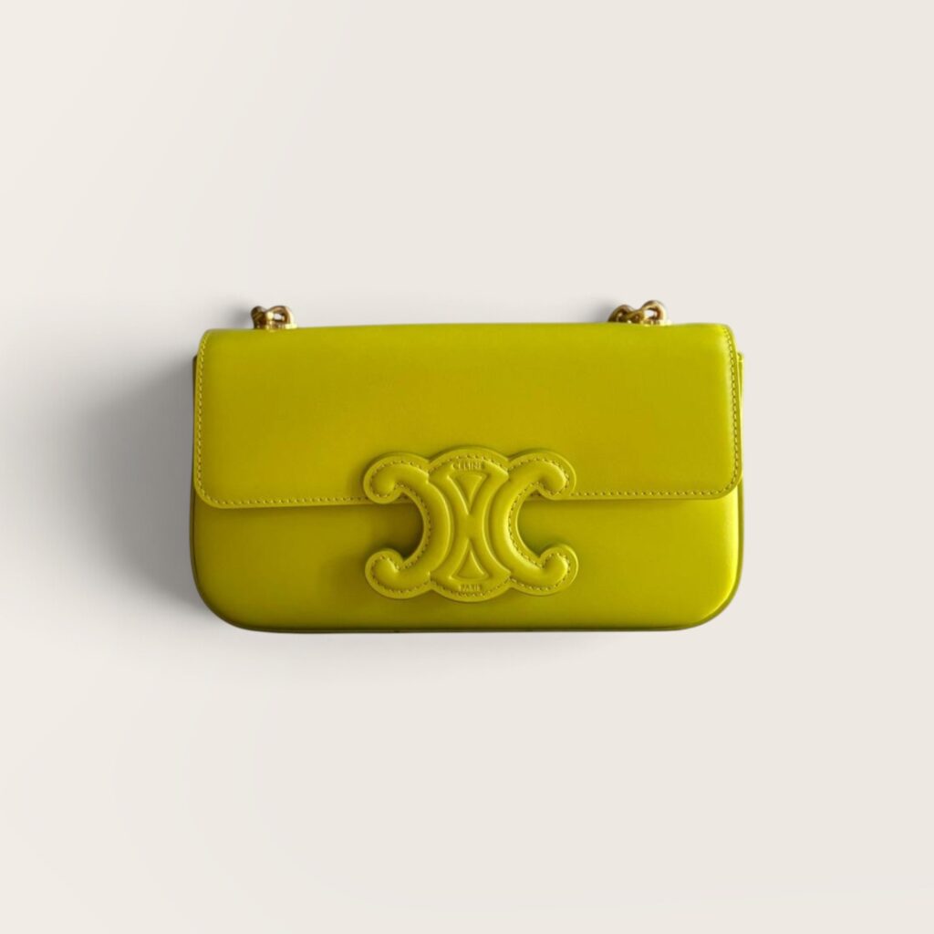 Celine Wallet on Chain Triomphe Bag - Yellow hue