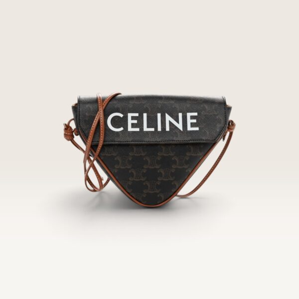 Celine Triangle Bag in Triomphe Canvas