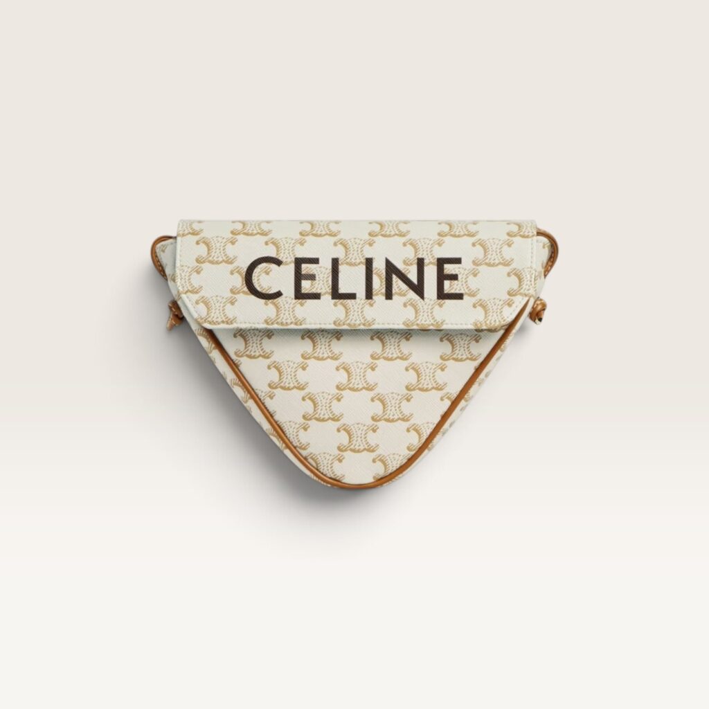Celine Triangle Bag in Triomphe Canvas