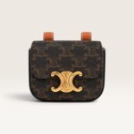 Celine Mini Triomphe Belt Bag Pouch - tan