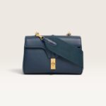 Celine Teen Soft 16 Smooth Calfskin Shoulder Bag in Navy Blue