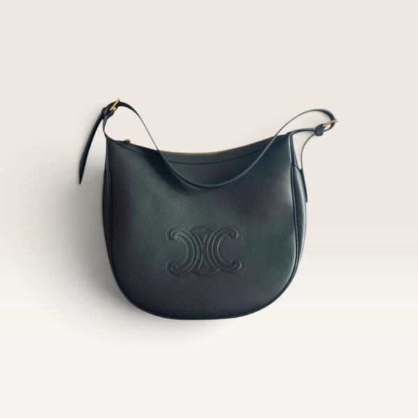 Celine Small Heloise Bag Cuir Triomphe in Navy Blue Supple Calfskin