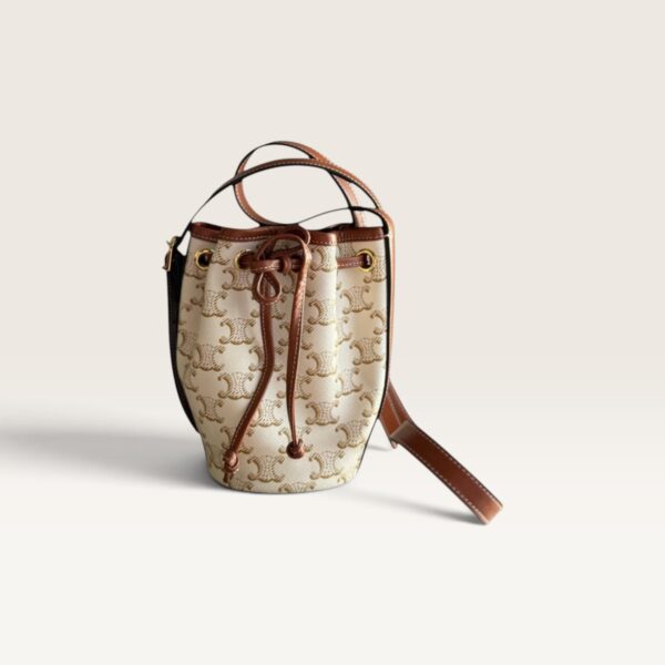 Celine Triomphe Canvas Micro Drawstring Bag