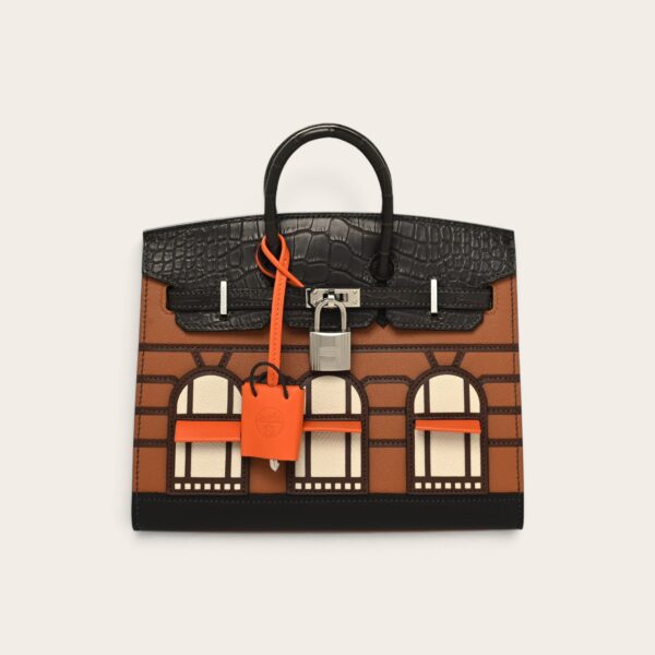 Hermčs 20cm Birkin Sellier Faubourg Brown PHW