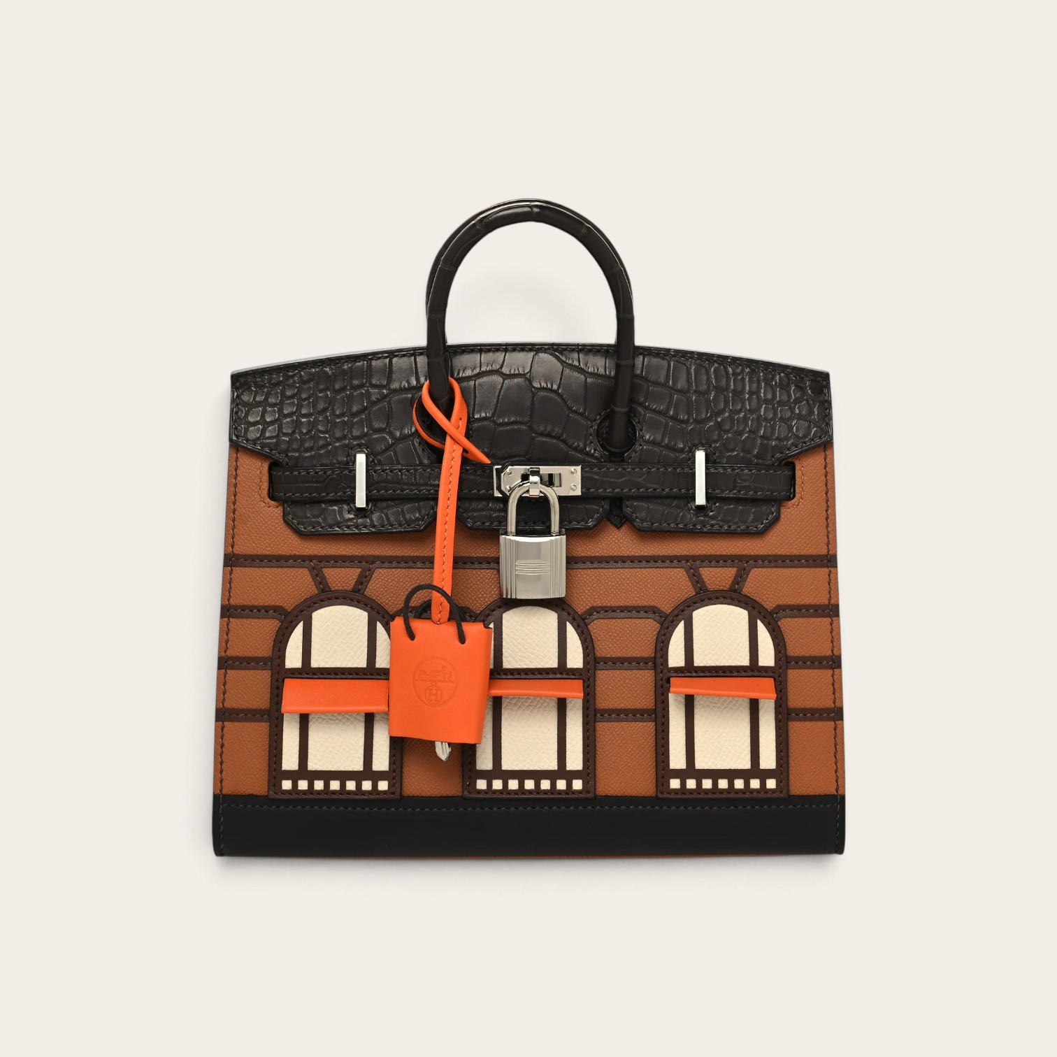 Hermčs 20cm Birkin Sellier Faubourg Brown PHW