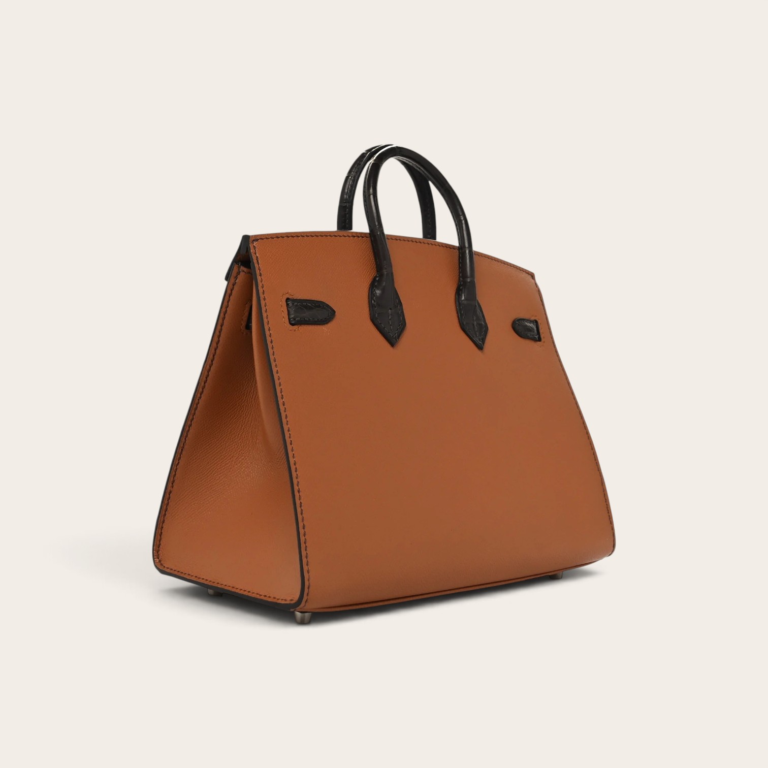 Hermčs 20cm Birkin Sellier Faubourg Brown PHW - Image 2