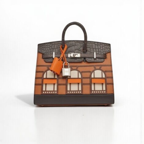 Hermès 20cm Birkin Sellier Faubourg Brown PHW