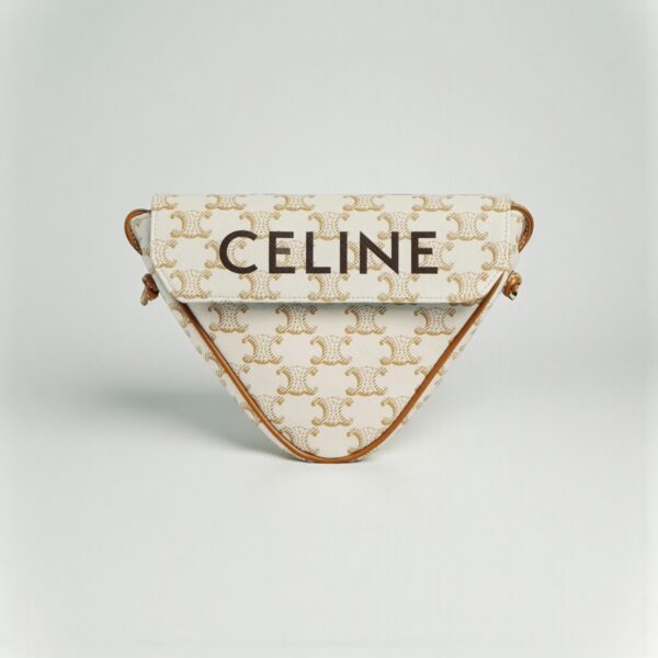 Celine Triangle Bag in Triomphe Canvas