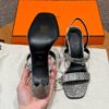 Hermes Lizard Glamour Sandals - Himalaya - Image 4