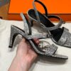 Hermes Lizard Glamour Sandals - Himalaya - Image 5
