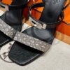Hermes Lizard Glamour Sandals - Noir/Himalaya - Image 10