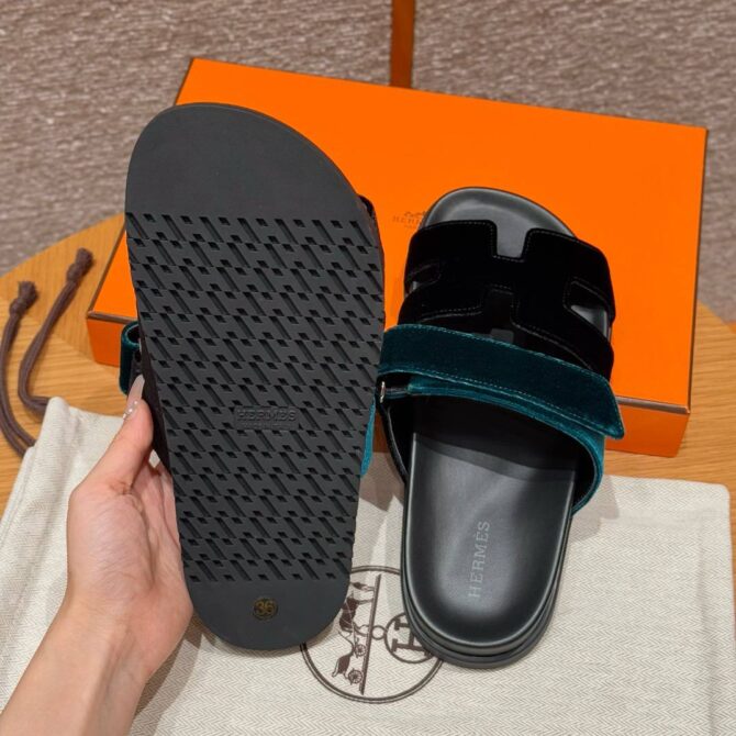Hermes Chypre Sandals Suede