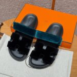 Hermes Chypre Sandals Suede