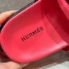 Hermes Chypre Sandals in Rose Red, Chamois Leather - Image 6