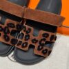 Hermes Chypre Sandals in Brun Fume, Chamois Leather - Image 2