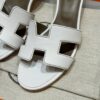 Hermes Oasis Sandals, Swift Blanc - Image 7