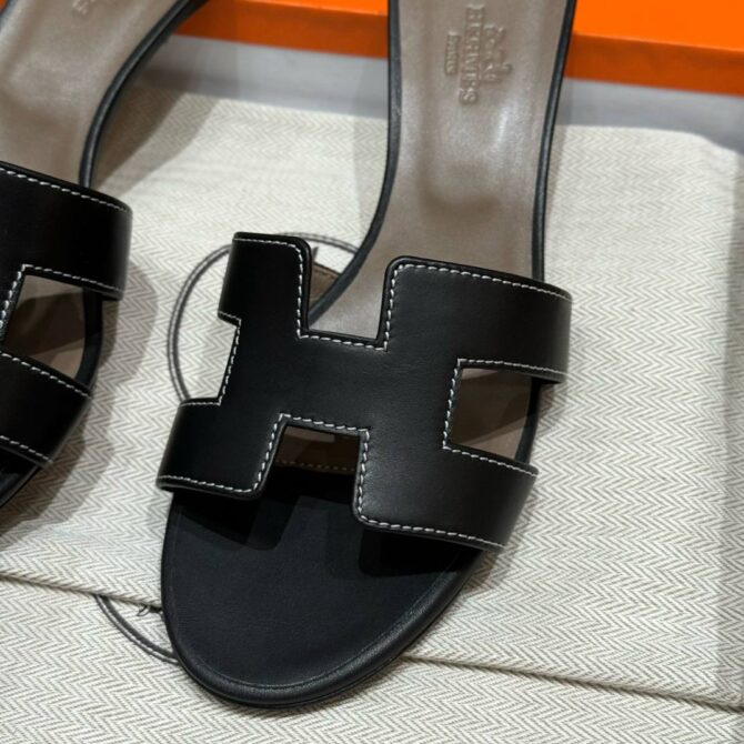 Hermes Oasis Sandals, Swift Black