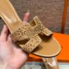Hermes Oasis Sandal, Apricot Chamois Leather - Image 3