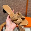 Hermes Oasis Sandal, Apricot Chamois Leather