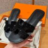Hermes Oran Sandal in Noir, Chamois Leather - Image 3