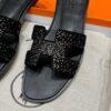 Hermes Oran Sandal, Noir - Image 7