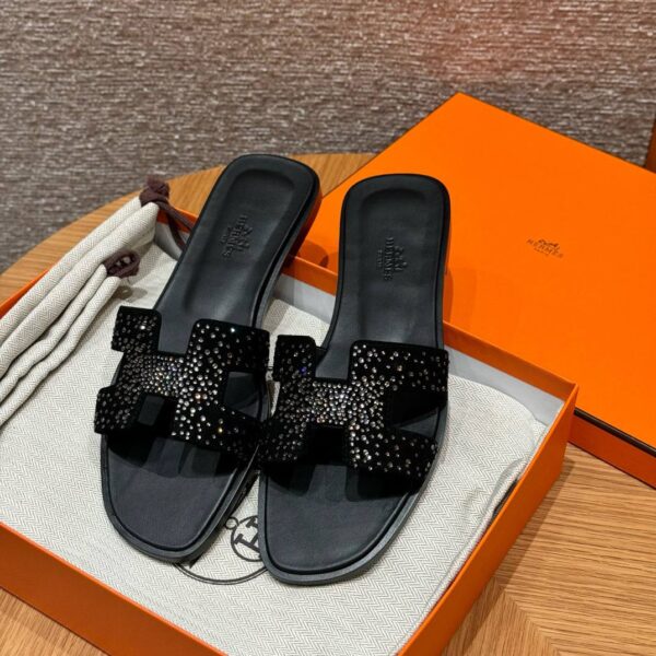 Hermes Oran Sandal, Noir