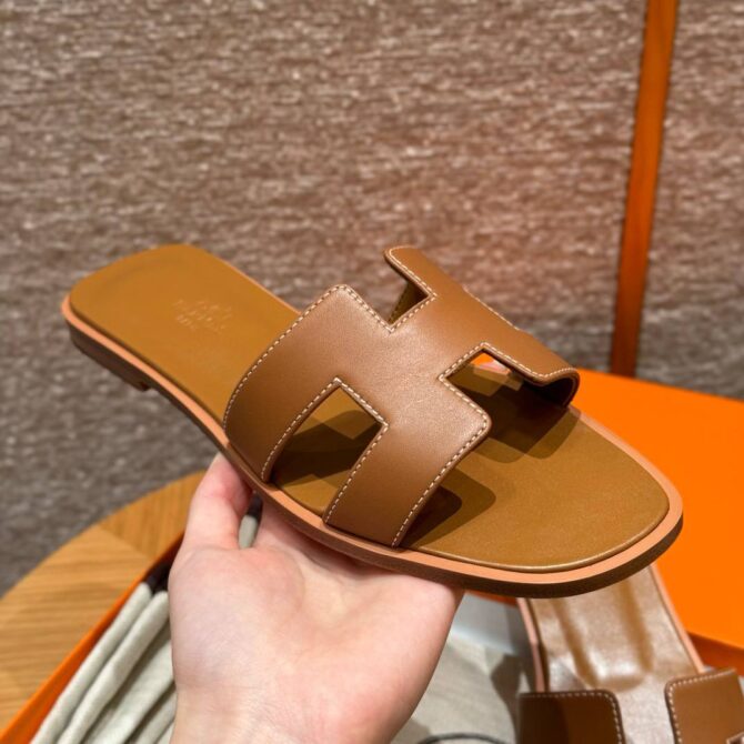 Hermes Oran Soft Sandal, Gold