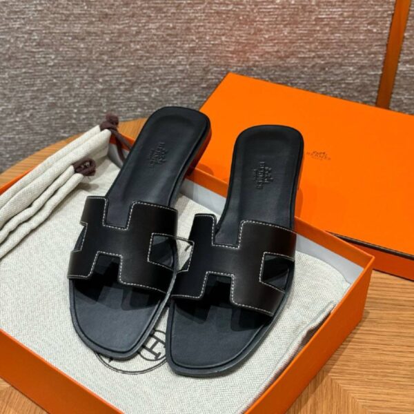 Hermes Oran Soft Sandal, Black