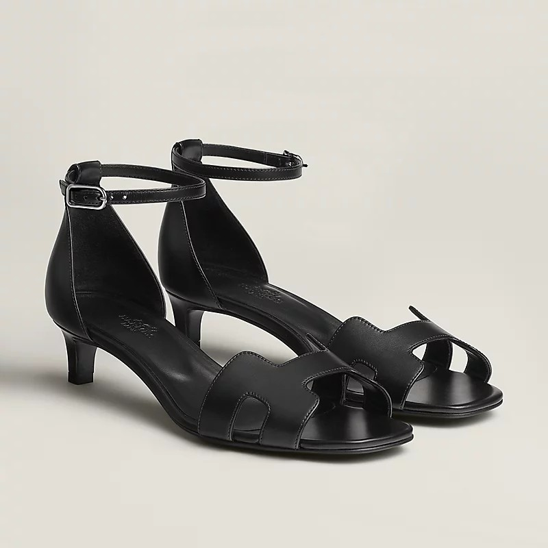Hermes Joy 40 Sandals, Noir
