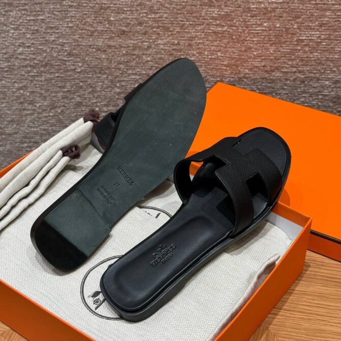Hermes Oran Epsom Sandal, Black