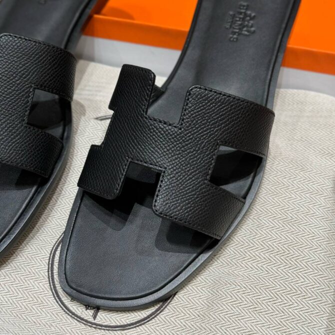 Hermes Oran Epsom Sandal, Black