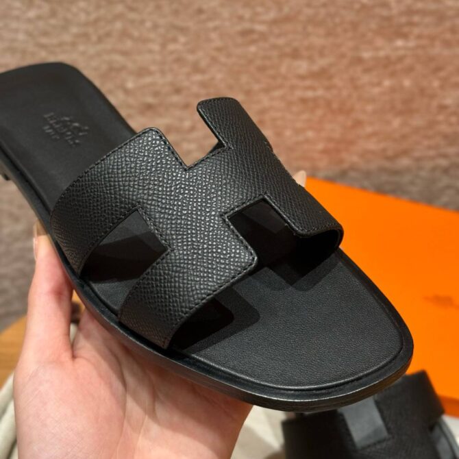 Hermes Oran Epsom Sandal, Black