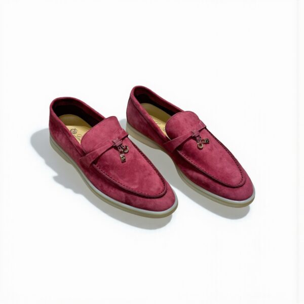 Loro Piana Summer Charms Walk Loafer Suede - Dried Rose Red