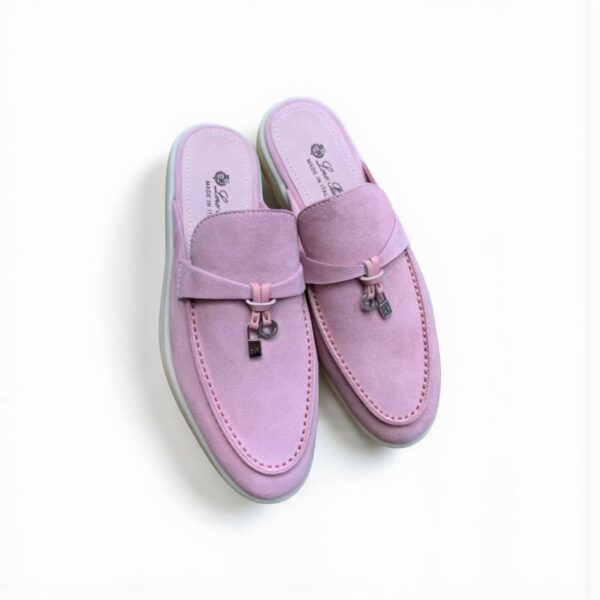 Loro Piana Loro Piana Babouche Charms Walk Loafers In Suede Light Pink
