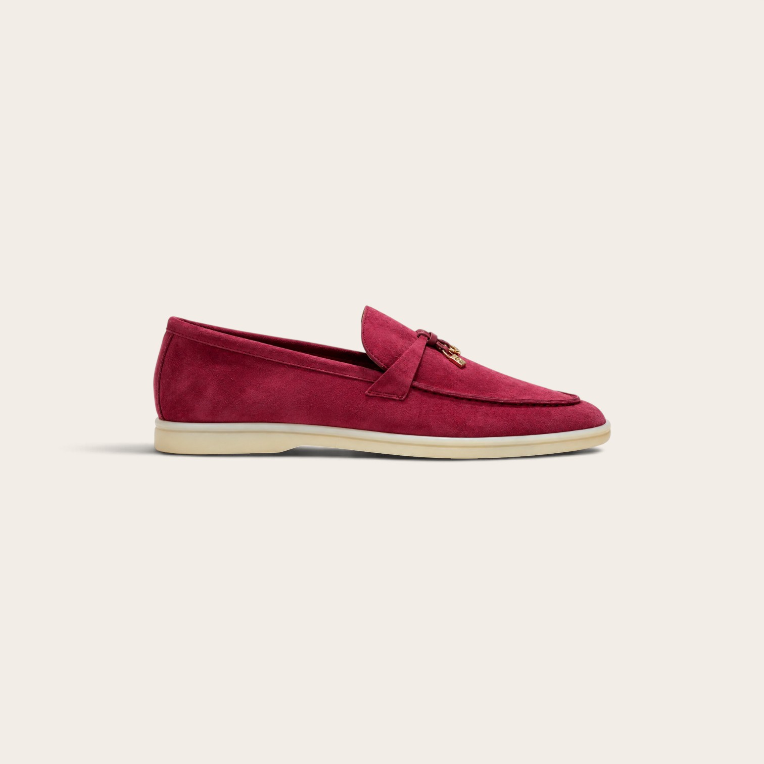Loro Piana Summer Charms Walk Loafer Suede - Dried Rose Red - Image 2